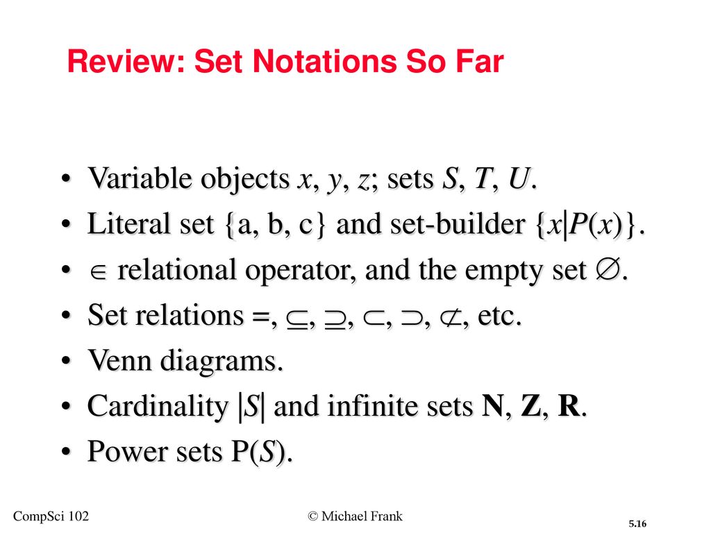 Today S Topics Sets Reading Sections Upcoming Definitions Ppt Download