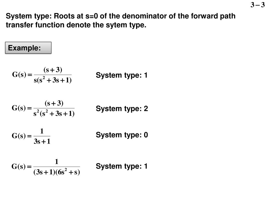 3 steady state error and time response performance ppt download