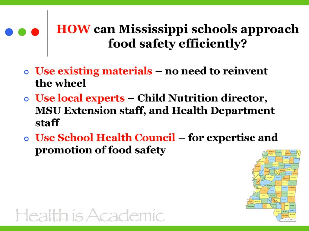 HOW can Mississippi schools approach food safety efficiently