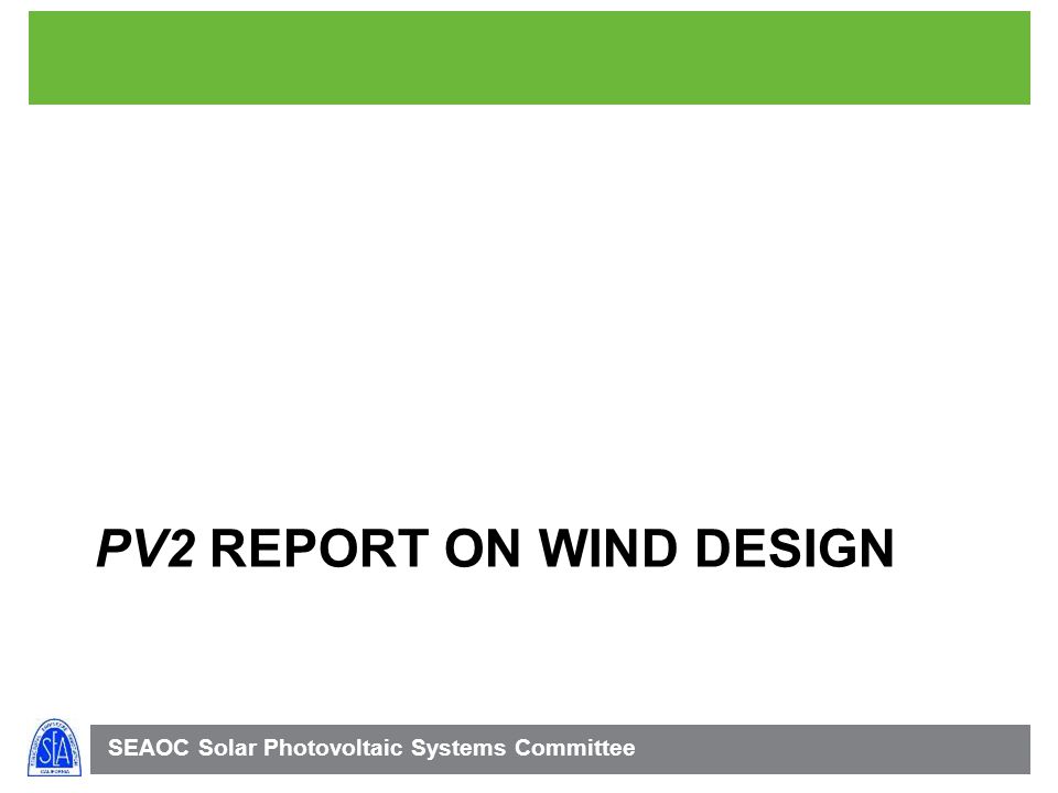 PV2 report on wind design
