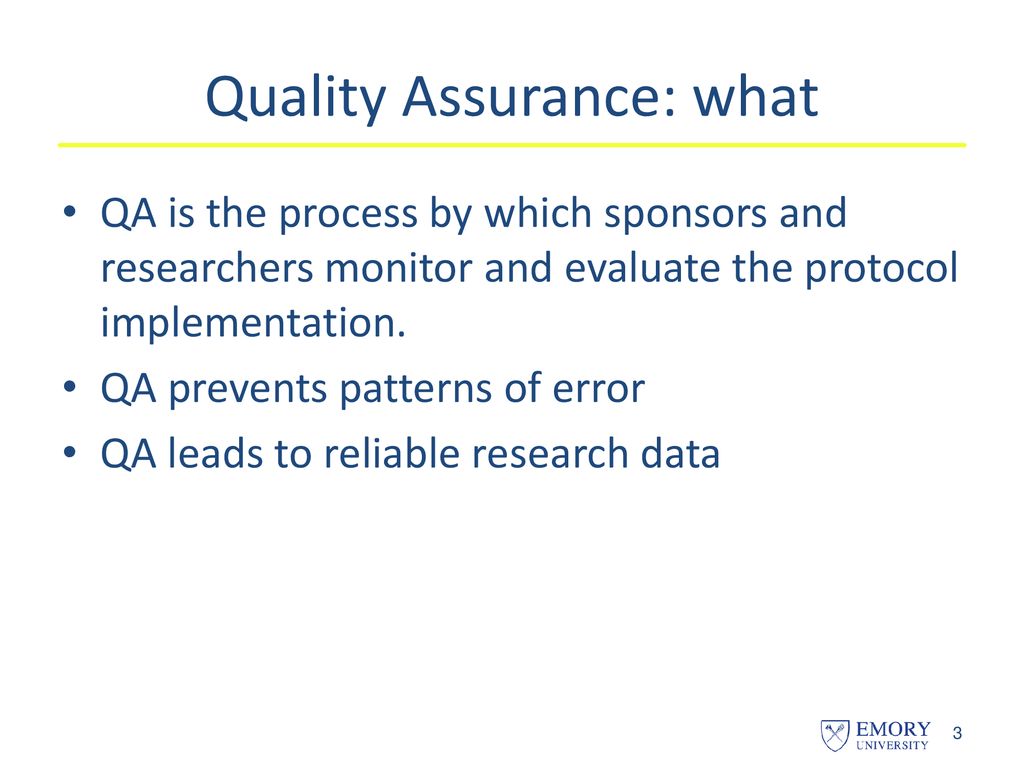 Quality Assurance in Clinical Trials - ppt download
