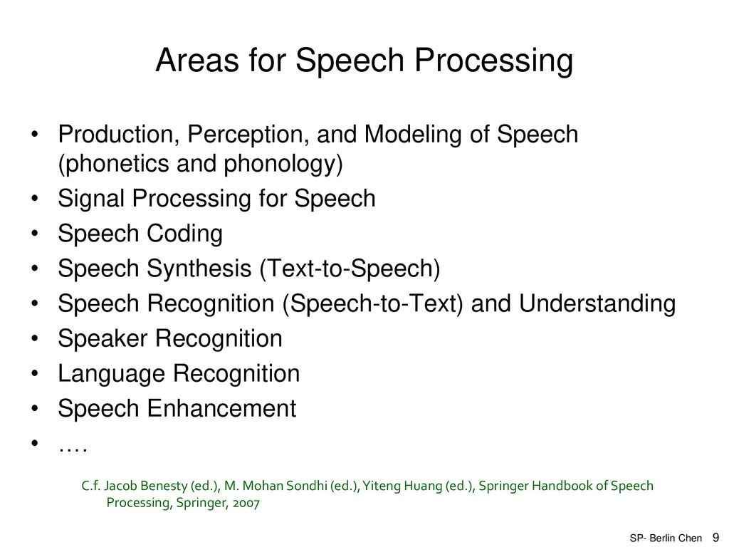 Speech Recognition Berlin Chen - ppt download