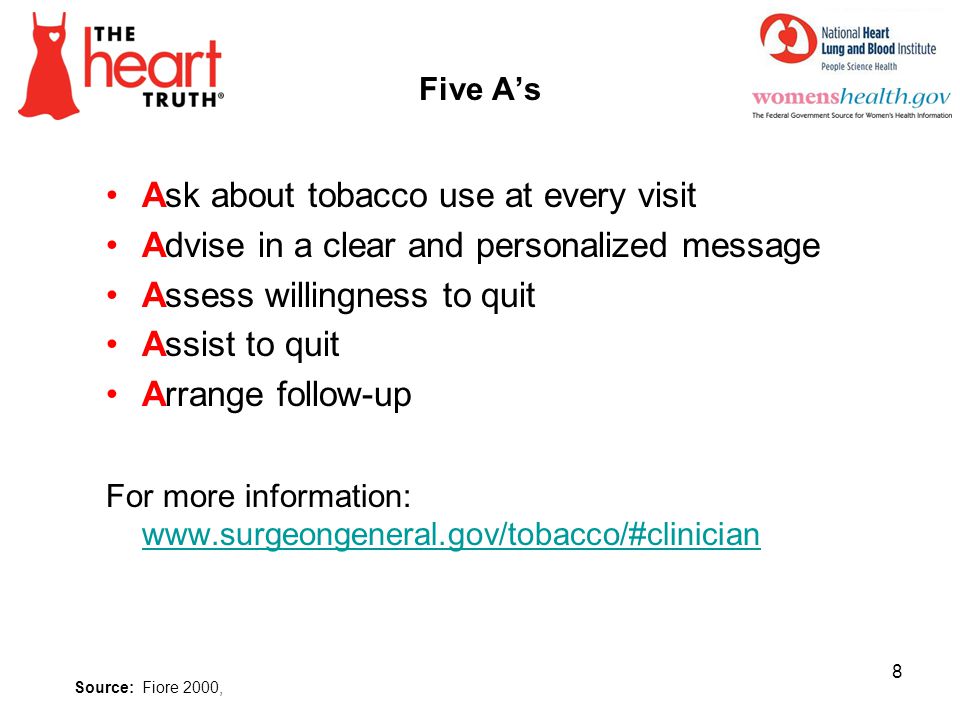 Ask about tobacco use at every visit