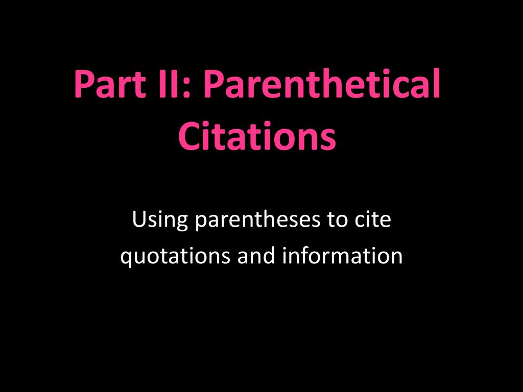 Part I: Quotation Marks - ppt download