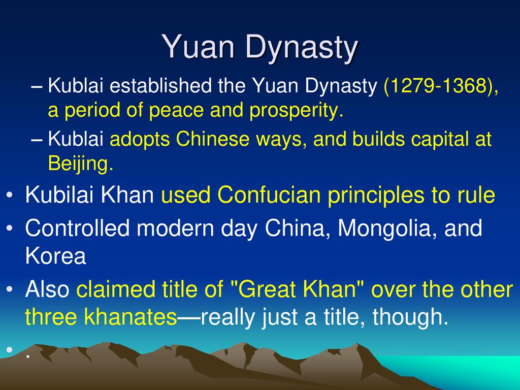 yuan dynasty timeline