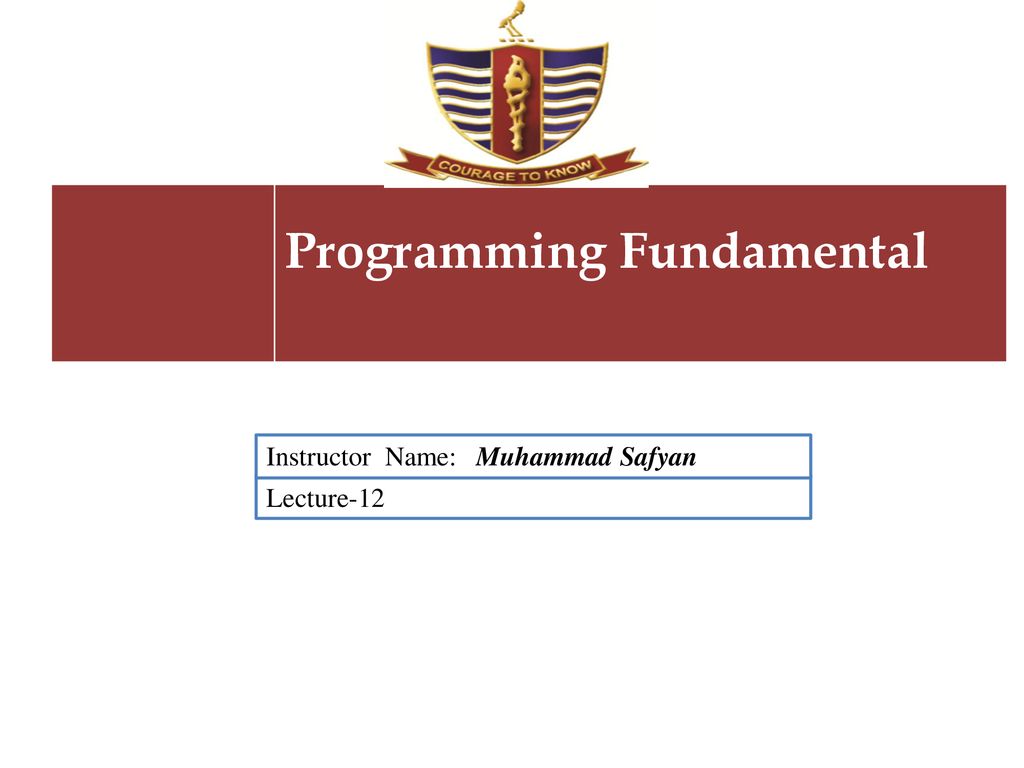 Programming Fundamental - ppt download