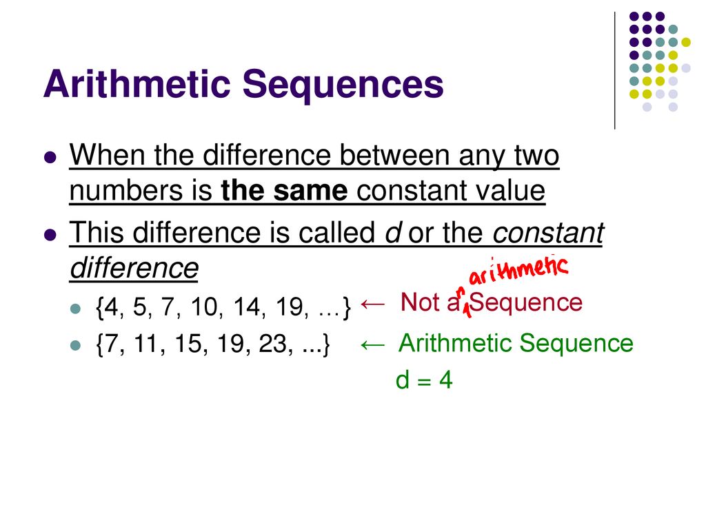 Introduction to arithmetic sequences ppt download