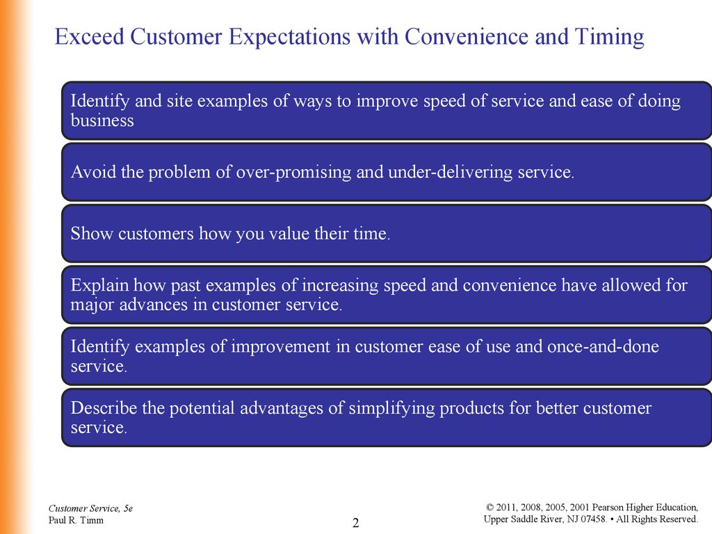 Exceed Customer Expectations with Convenience and Timing