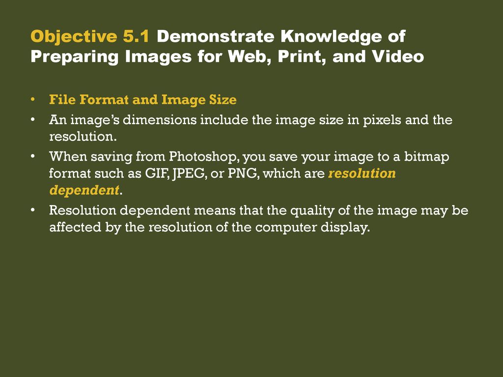 recommended resolution for photoshop 5.1