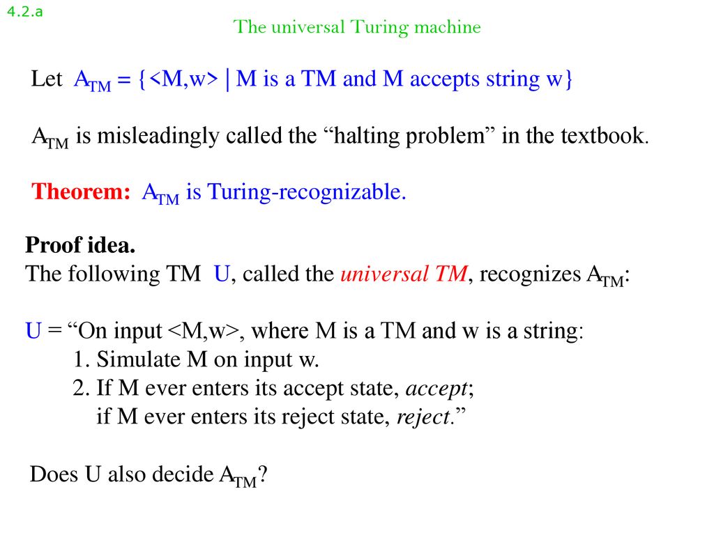 The Universal Turing Machine Ppt Download
