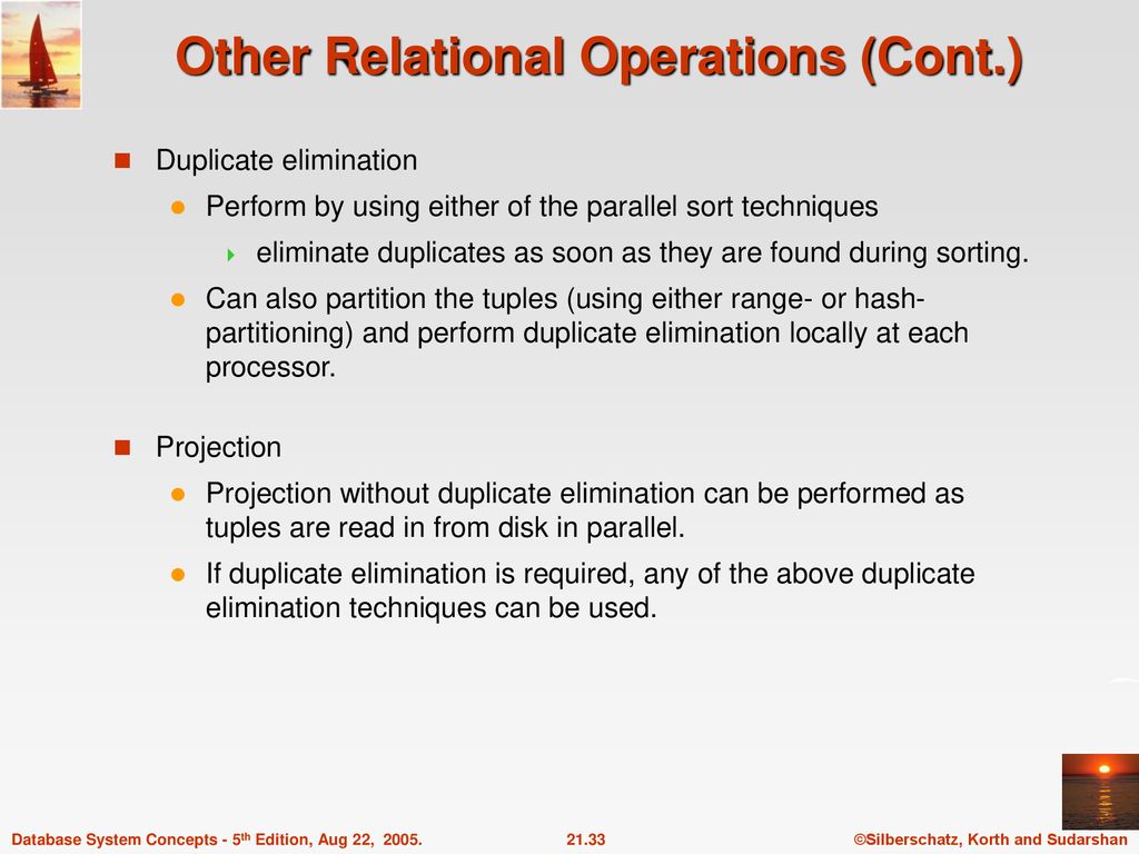 Chapter 21: Parallel Databases - ppt download