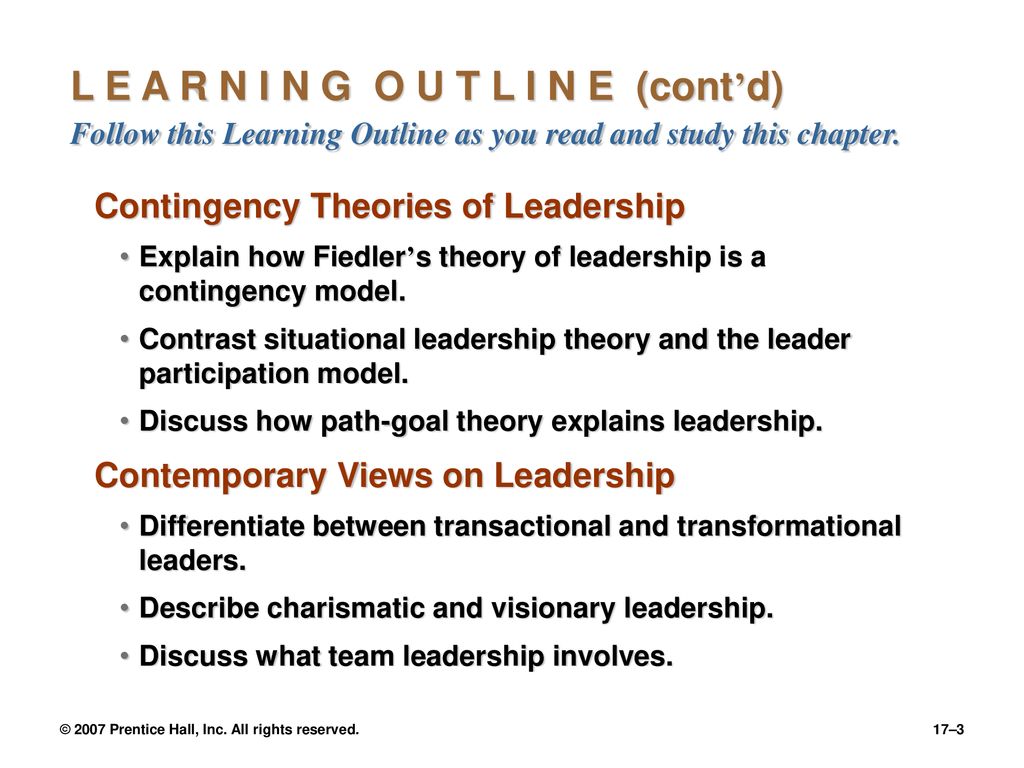 L E A R N I N G O U T L I N E (cont’d) Follow this Learning Outline as you read and study this chapter.