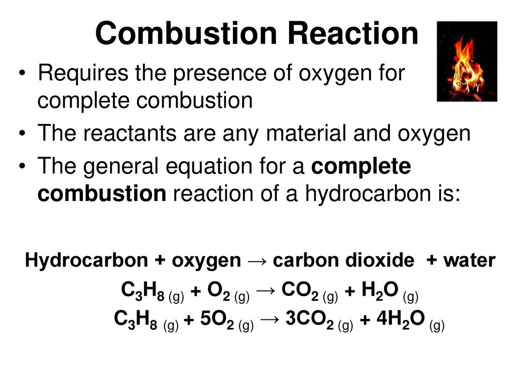 Chemical Reactions 5 1combustion Of Hydrocarbons Ppt Download