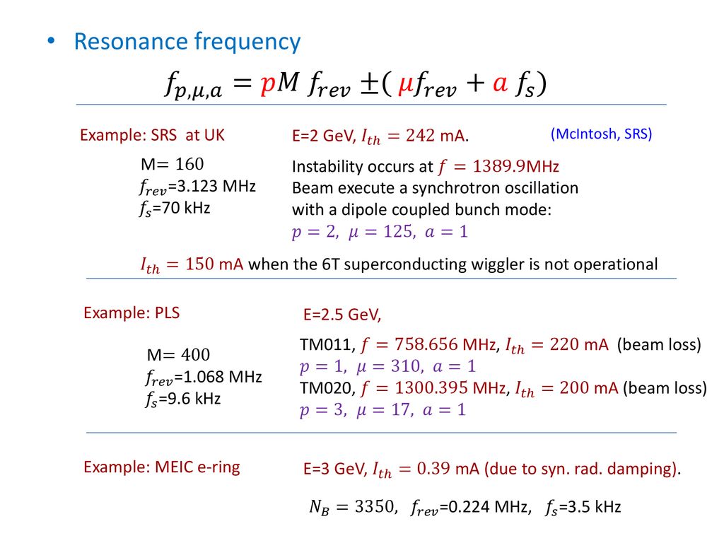 Longitudinal Coupled Bunch Instability In Meic Electron Collider Ring Ppt Download
