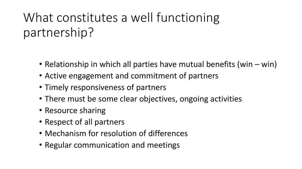 What Constitutes a Partnership?