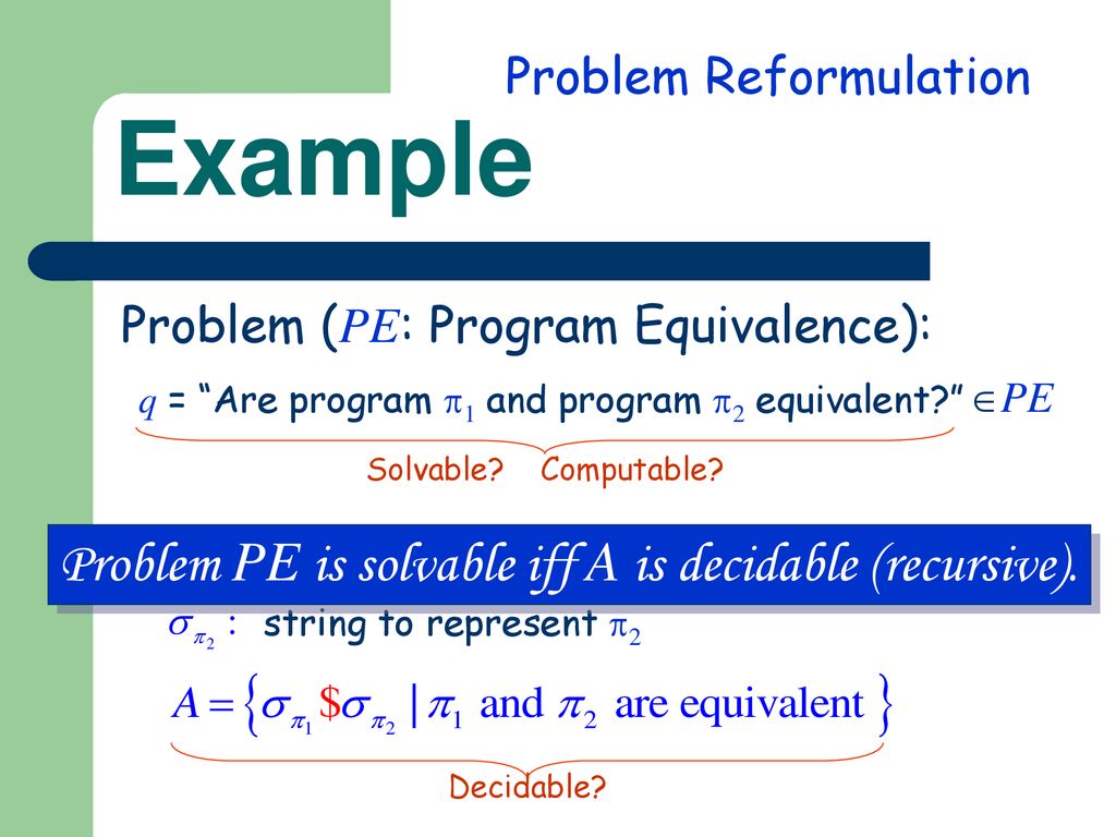 Lecture 4: Unsolvable Problems - ppt download