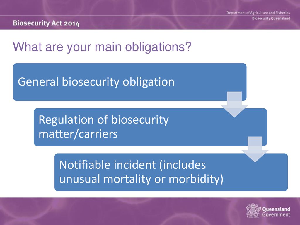 General biosecurity obligation