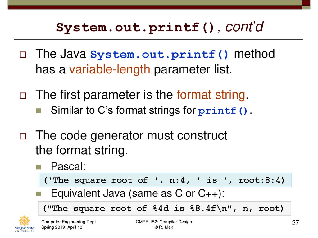 CMPE 152: Compiler Design April 18 Class Meeting - ppt download
