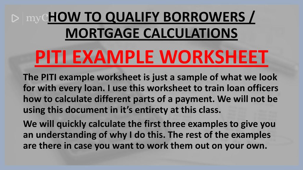 Mortgage Qualification Worksheet Mortgage Qualification