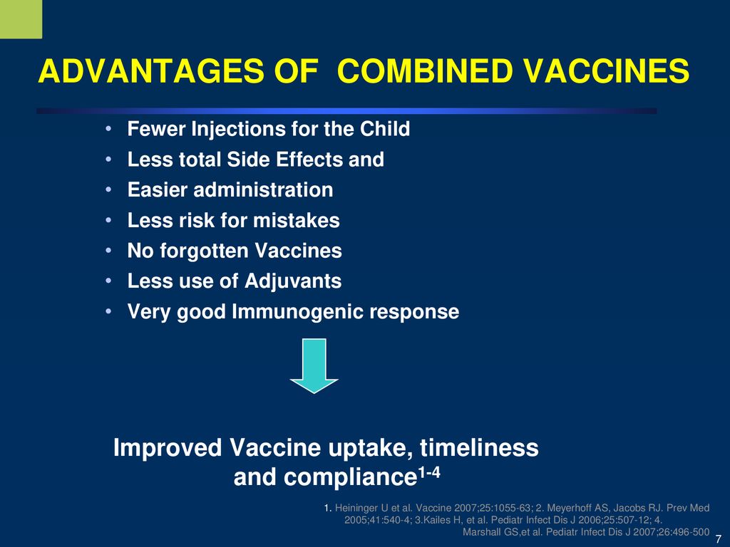 ADVANTAGES OF COMBINED VACCINES