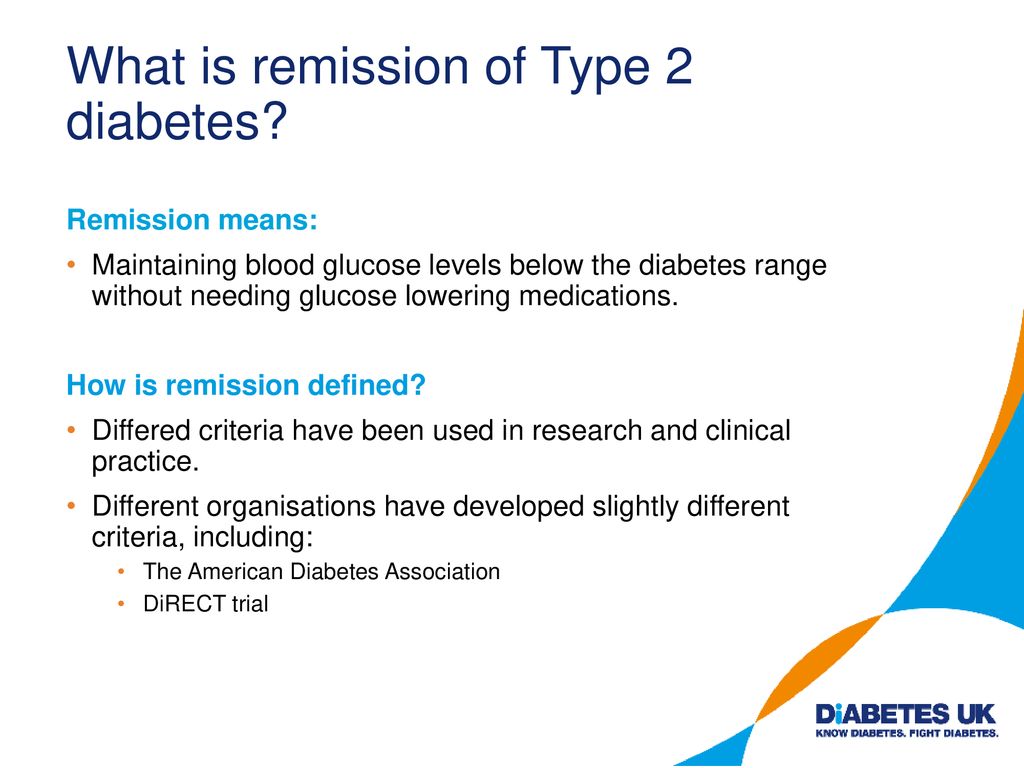 diabetes in remission guidelines)