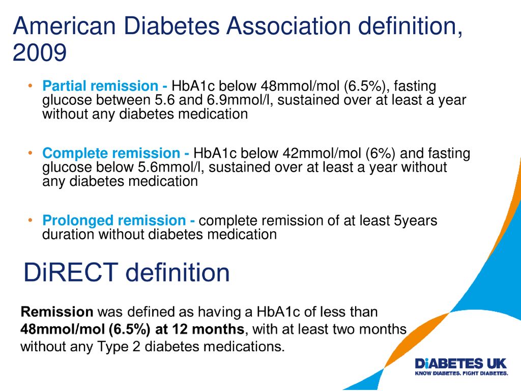 diabetes in remission nice guidelines)