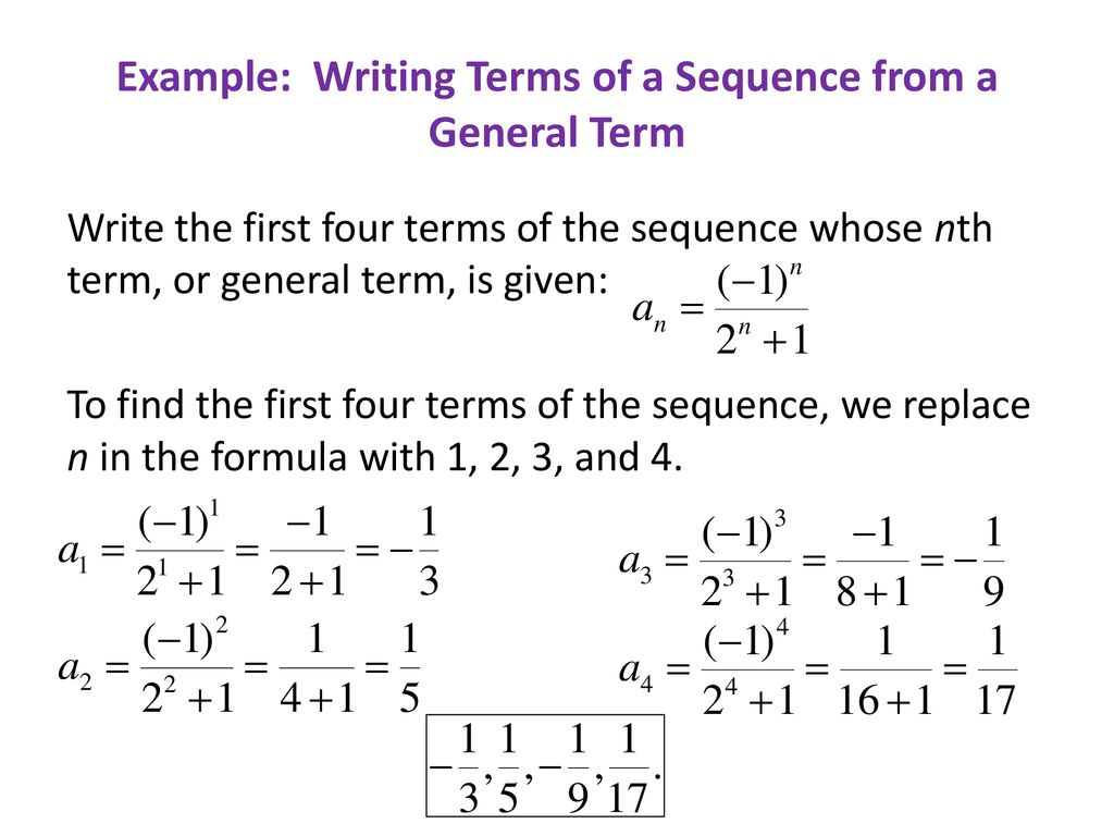 29.29 Sequences and Summation Notation - ppt download