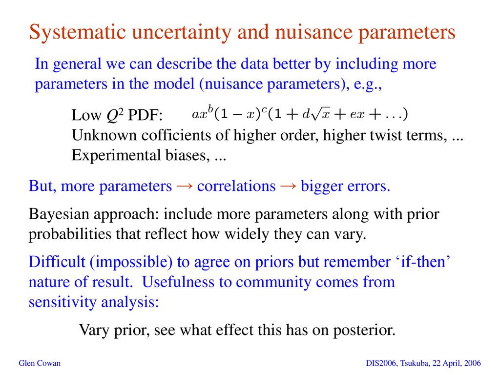 Bayesian Statistical Methods For Parton Analyses - Ppt Download