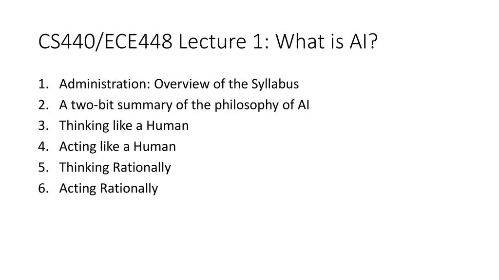 CS440 Lectures