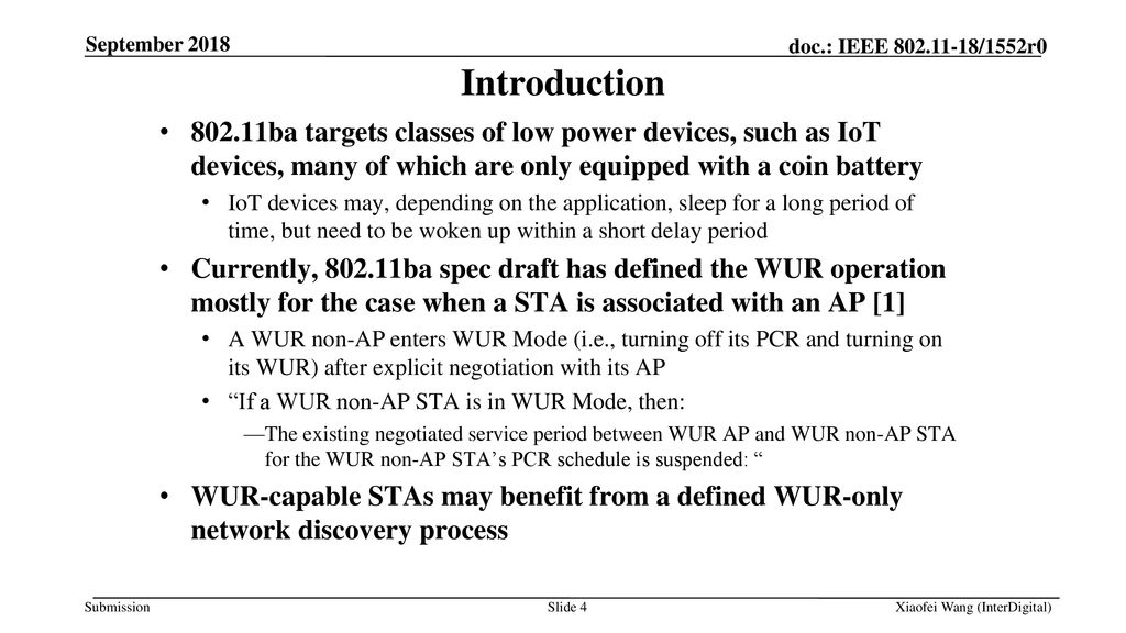 WUR-Only Discovery Mode for WUR STAs - ppt download