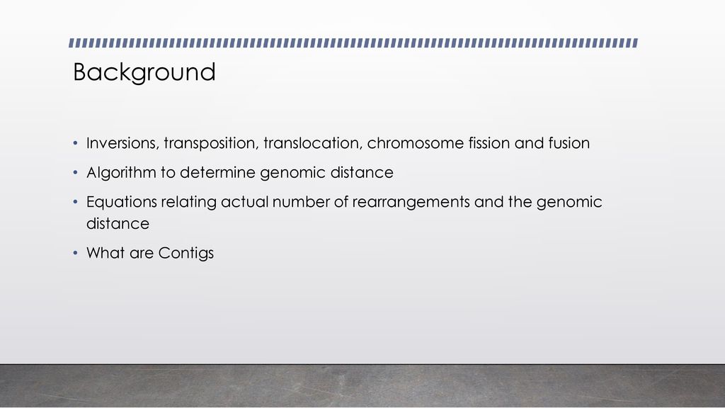 Rearrangement phylogeny of genomes in contig form ppt download