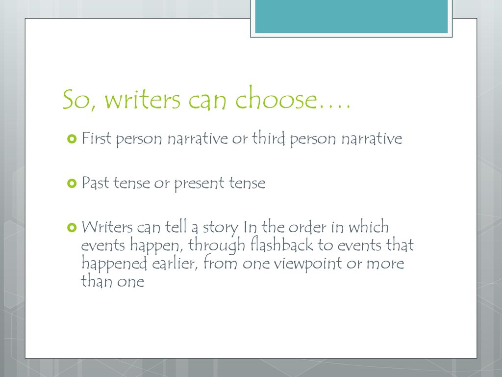 Narrative Choices Aim: - ppt download