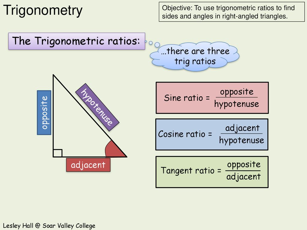 There are three ways to. Trigonometric ratios.