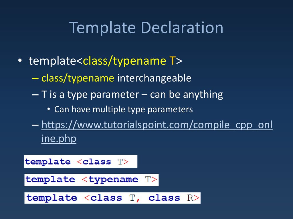 Templates Generic Programming ppt download