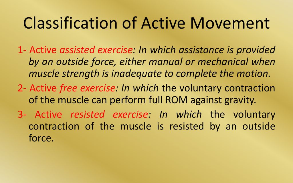 ACTIVE MOVEMENT. - ppt download