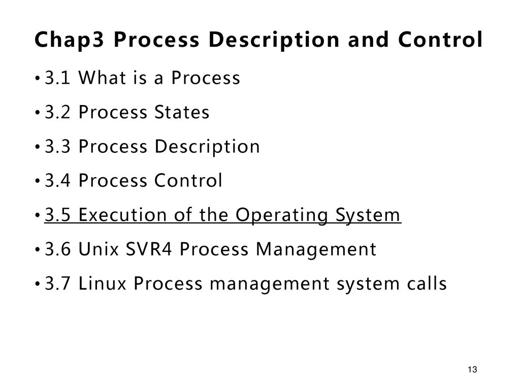 Chap3 Process Description and Control