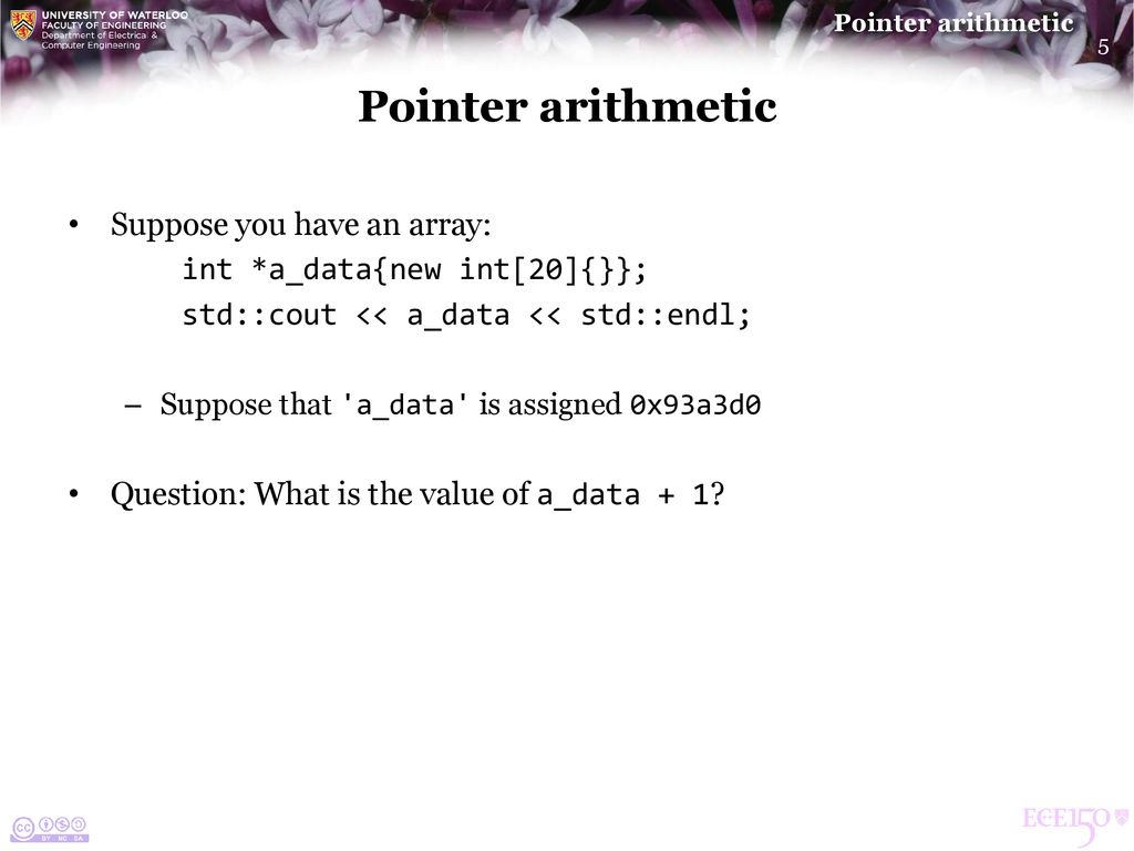 Pointer arithmetic. - ppt download