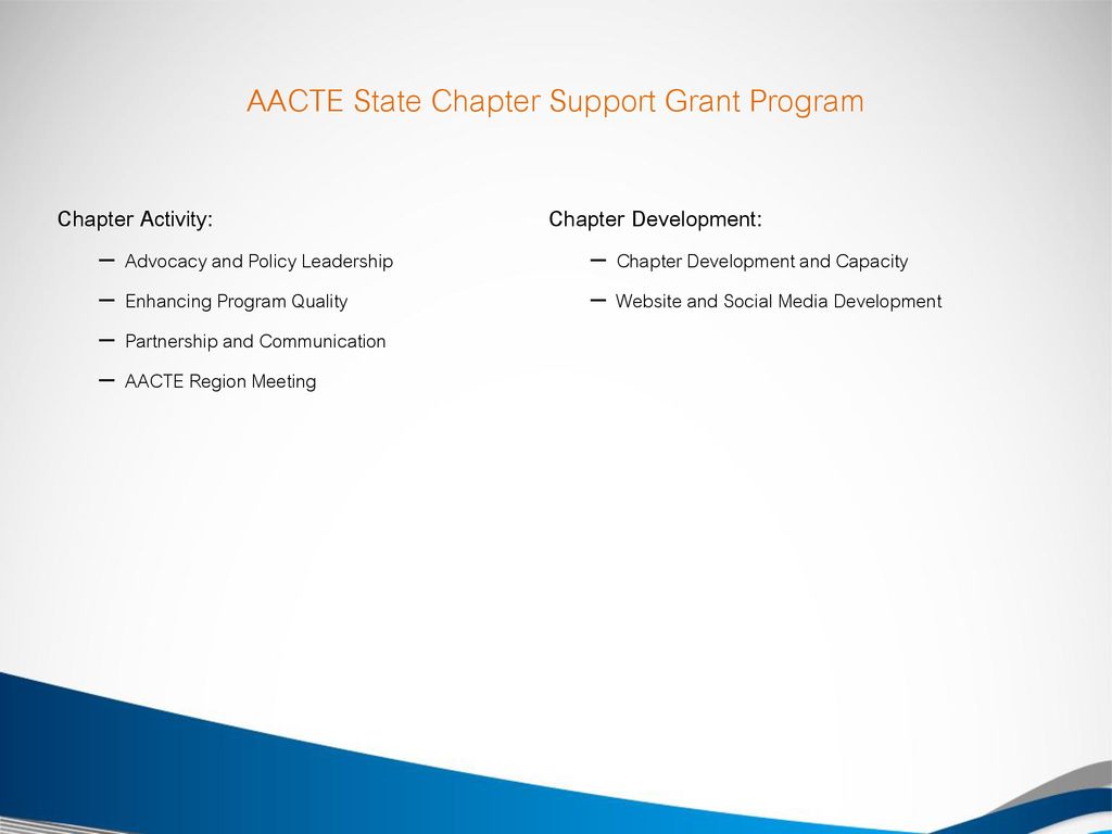 AACTE State Chapter Support Grant Program