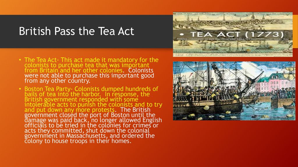 British Pass the Tea Act