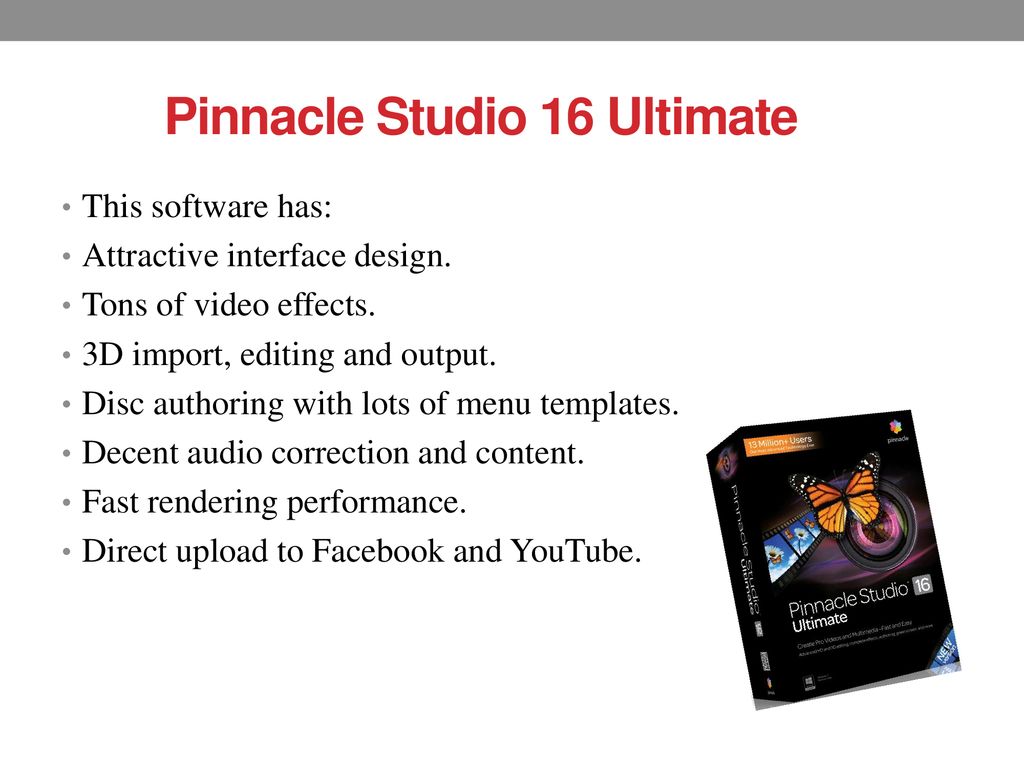 pinnacle studio 16 ultimate effects