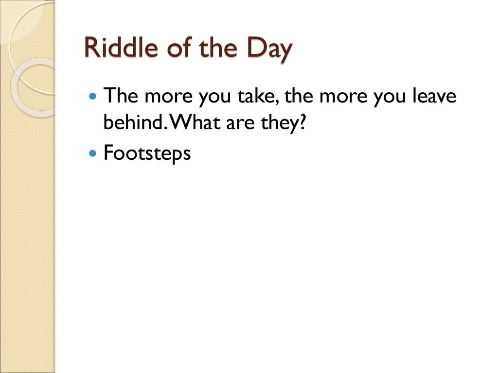 Riddles Ppt Download
