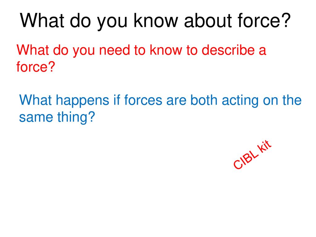 What do you know about force