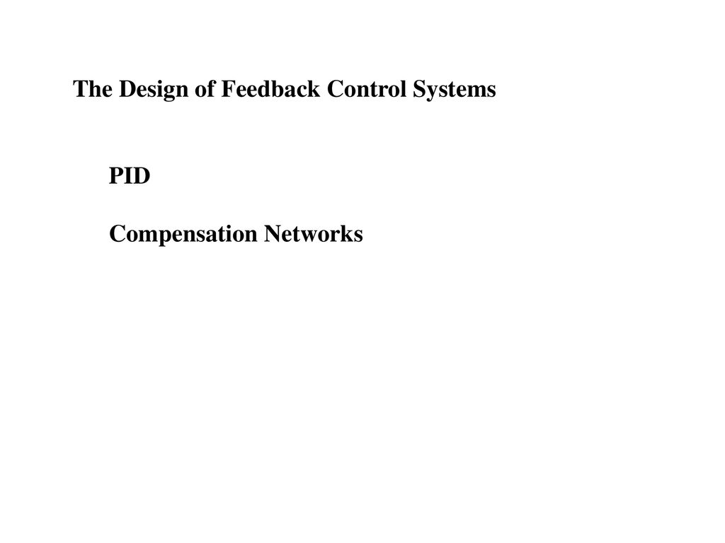 The Design of Feedback Control Systems Circuit Diagram