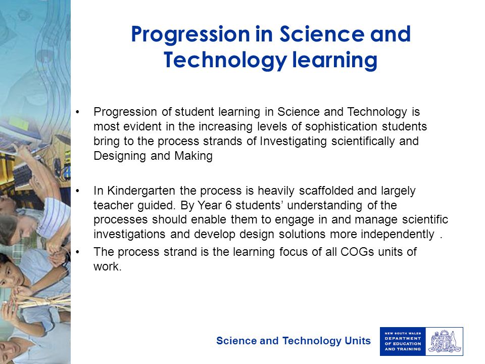 Progression in Science and Technology learning