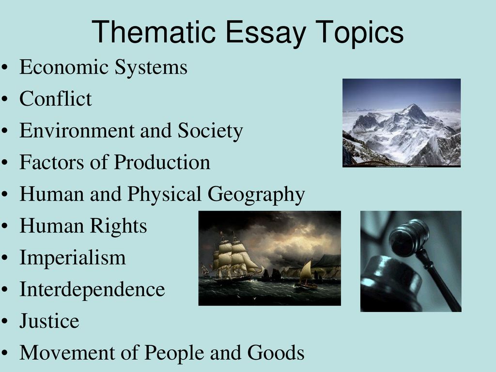 thematic essay topics