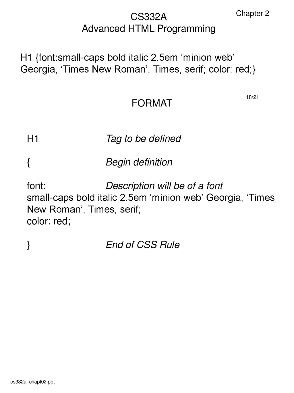 CS332A Advanced HTML Programming - ppt download