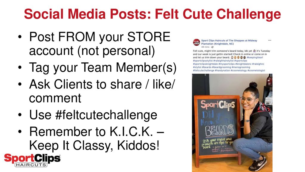 Social Media Posts: Felt Cute Challenge