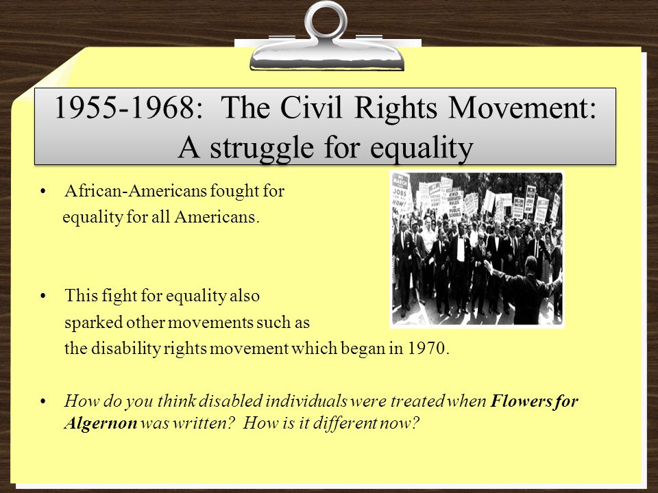 : The Civil Rights Movement: A struggle for equality