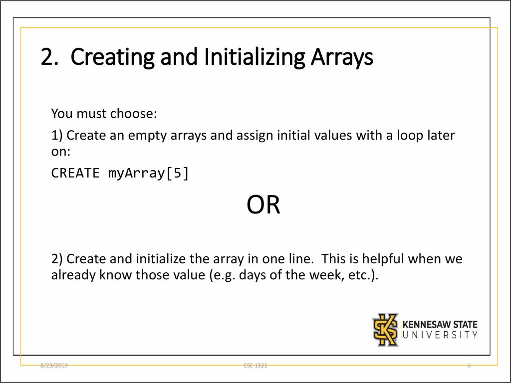 1D Arrays and Lots of Brackets - ppt download