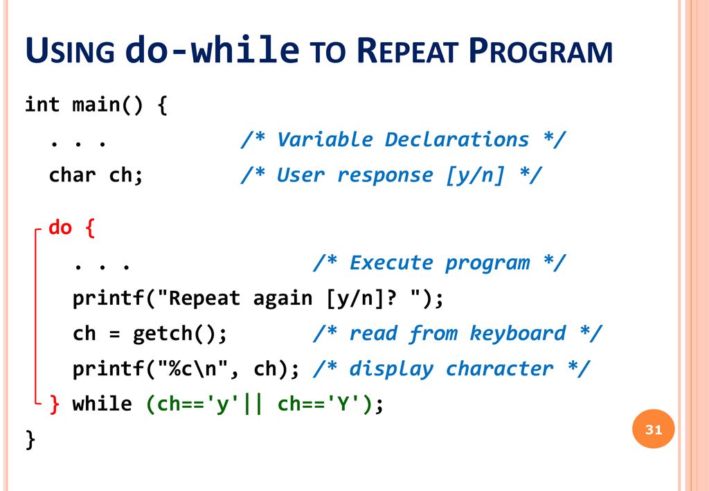 Ics103 Programming In C 5 Repetition And Loop Statements Ppt Download